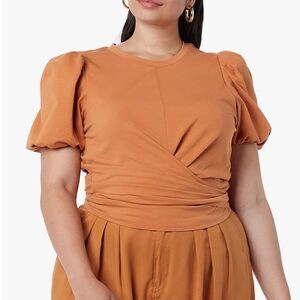 Terea by Andrea Pitter Violette Puff Sleeve Wrap Top Women’s Small